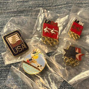 Set of 5  Rowing Olympic Pins ~ 1984 Summer Games